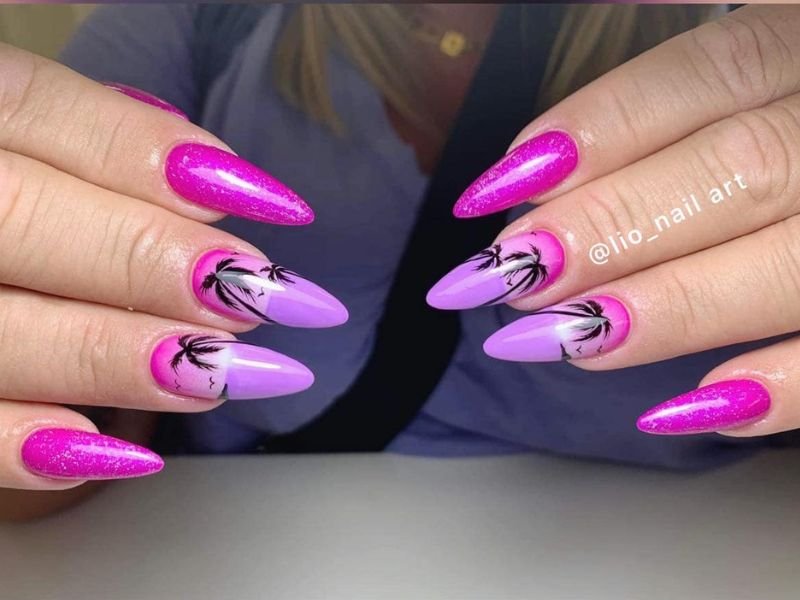 ombre paznokci